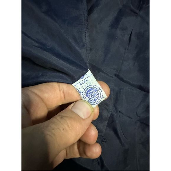 Vintage 1960s Union Made Saks Fifth Ave Blue Velour Star All Over Blazer Jacket - Picture 4 of 10